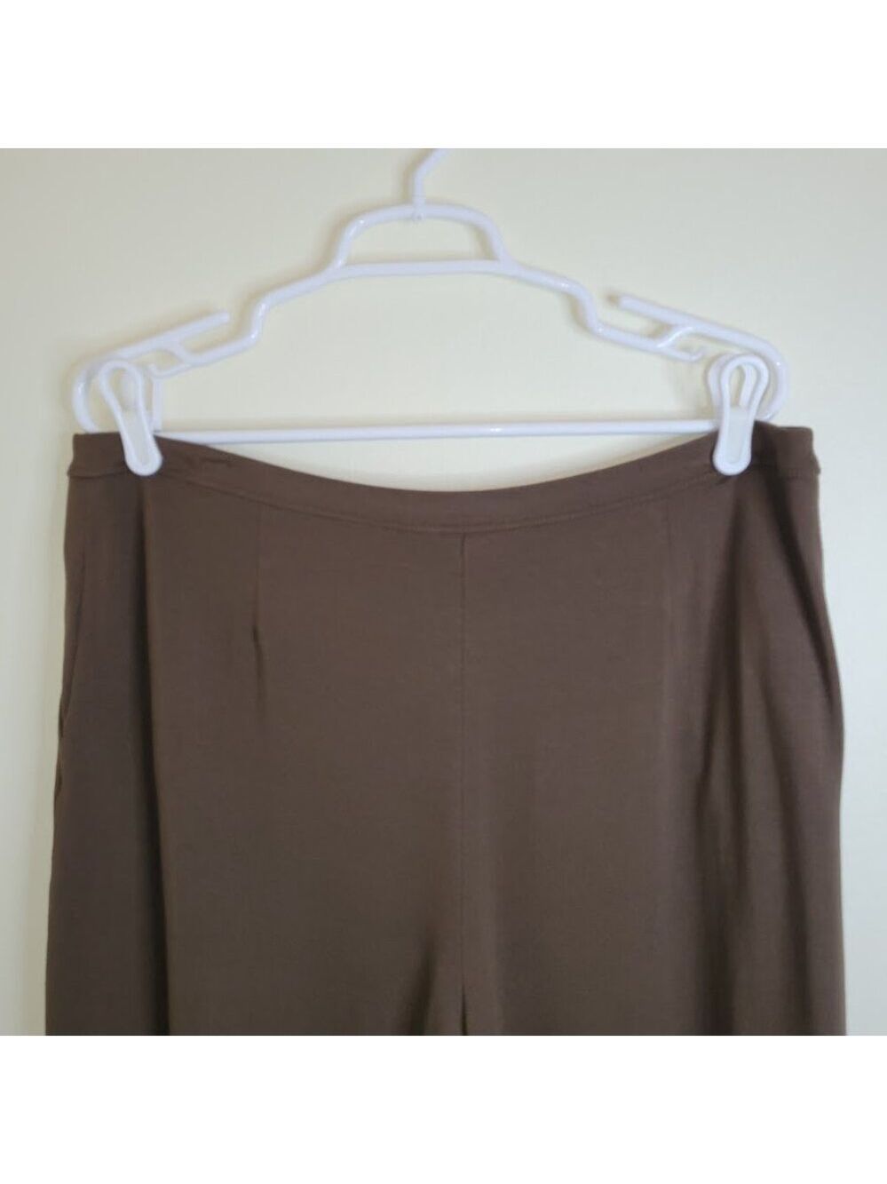 J. Jill Wearever Collection Cropped Pull On Pants Brown Wide Leg Women's Size L - Picture 3 of 12